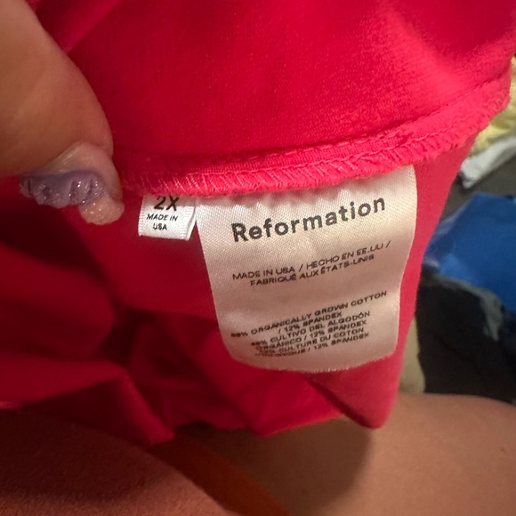 Reformation Alden Bold Red Dress - Picture 3 of 4